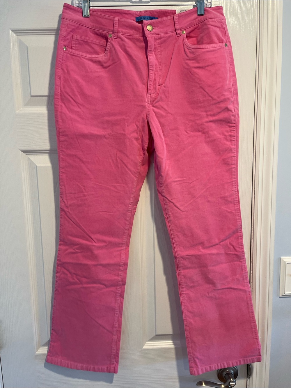 J. McLaughlin Lenni velvet Pink Straight-Leg Jeans